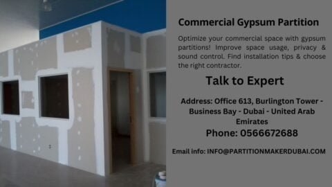 Commercial Gypsum Partition - Partition Maker Dubai